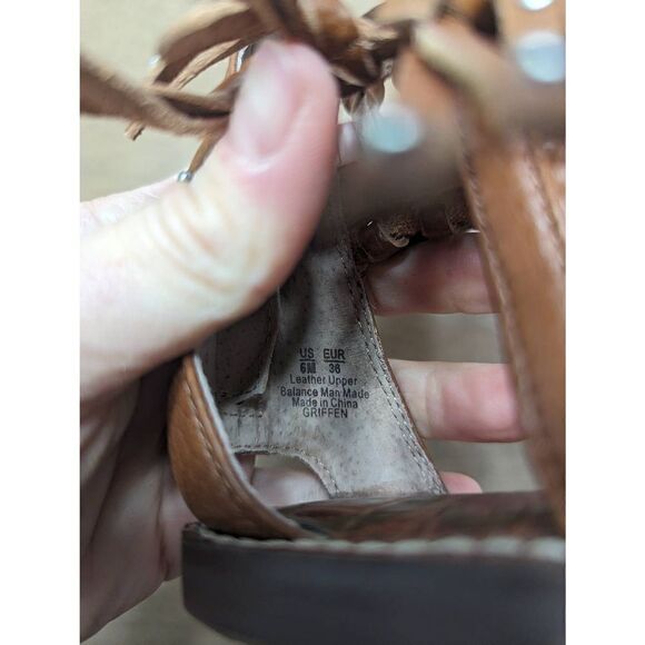 Sam Edelman Griffen Sandals women's size 6 black leather Bohemian Gladiator - Picture 9 of 9